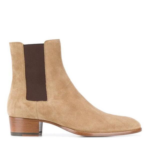 

man new season paris suede slp boots genuine leather designer work boots italy fashion kanye west slp boots casual shoes, Black