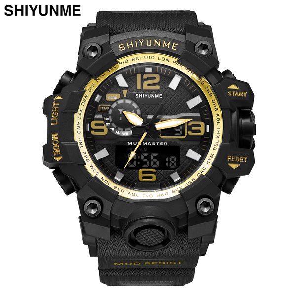 

g men watches sport watch led digital 50m waterproof casual watch male clock relogios masculino relojes, Slivery;brown