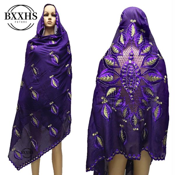 

african women scarf muslim embroidery cotton scarf hijab big size for shawls, Red