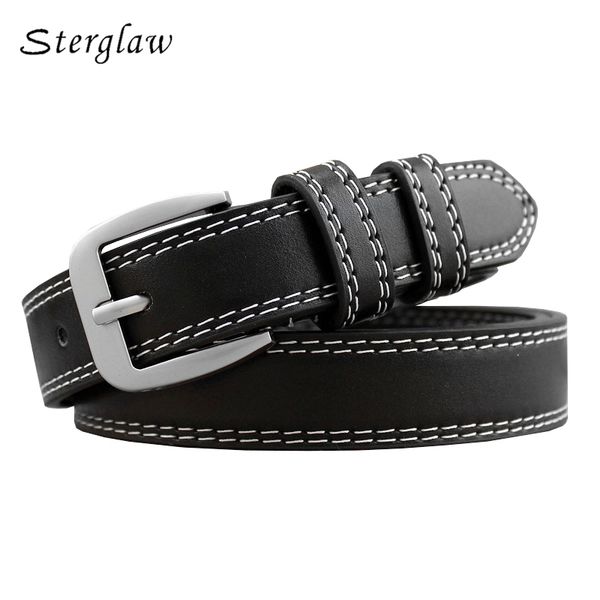 

85-115cm summer style black vintage leather belt for women 2019 lady belts woman wide belt ceinture femme f141, Black;brown