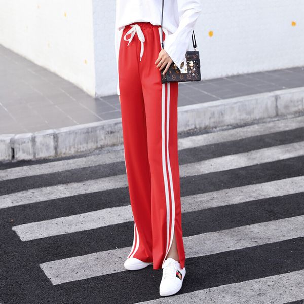 

2018 women streetwear sportswear sweatpants summer new harem-pants harajuku casual wide-leg trousers hipster sweat pants femme, Black;white