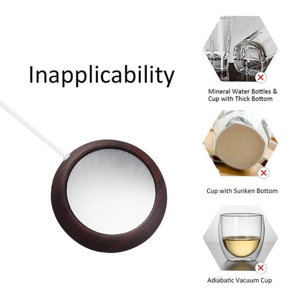 

usb coffee mug warmer coaster, electric heat mug milk tea beverage heating plate for office home
