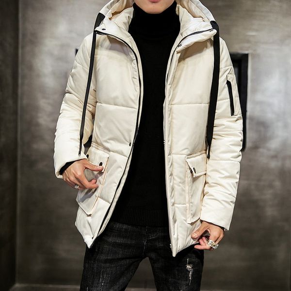 

chaqueta de invierno acolchada de algodÃ³n douyin invierno nuevo estilo con capucha abrigo algodÃ³n acolchado para hombre tende, Black