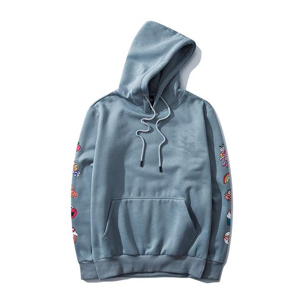 

20ss tide brand luxury designer men women couple jumpers street joint men women tpos plus velvet hooded pullover sweater, Black