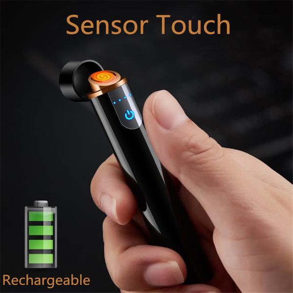 

usb lighters mini usb touch-senstive switch lighter cigarette lighter windproof flameless rechargeable electronic lighter for smoking
