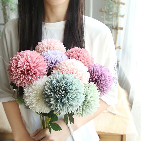 

1 pc dandelion flower ball simulation road cited artificial flower wall fake home decorations wedding holding