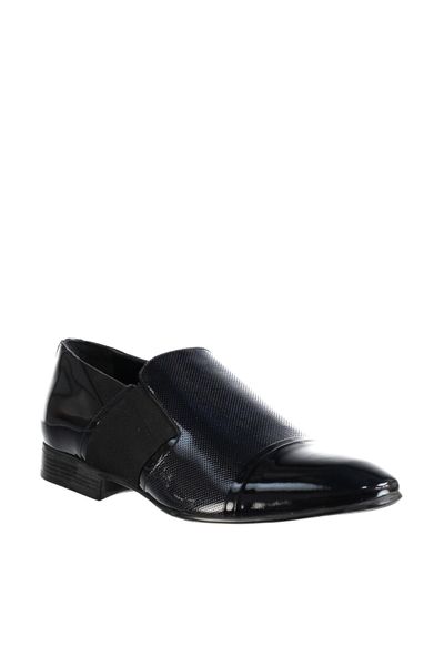 

pearl dark blue men 's loafer shoes 120117326110, Black