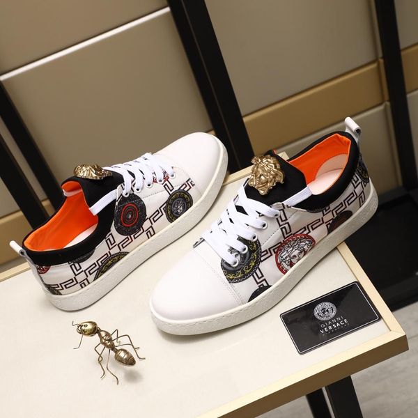 

high-end luxury men's casual basketball sneakers fashion design brand star platform men's shoes vintage medusa pattern size: 38-44