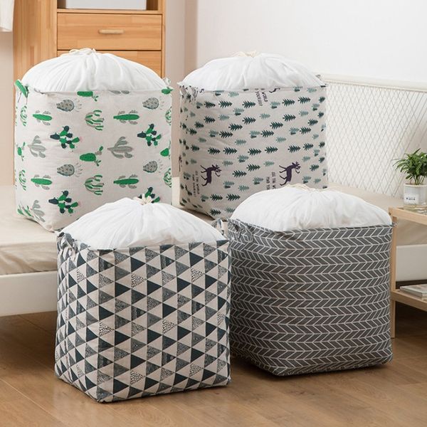 

cotton storage bag giant energy household large cotton quilt clothes sorting bag foldable dirty basket storage basket