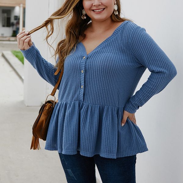 

autumn large size women's thin sweater 4xl 5xl 6xl 7xl 8xl v-neck long-sleeved button fashion ruffled hem bust 134cm, White;black