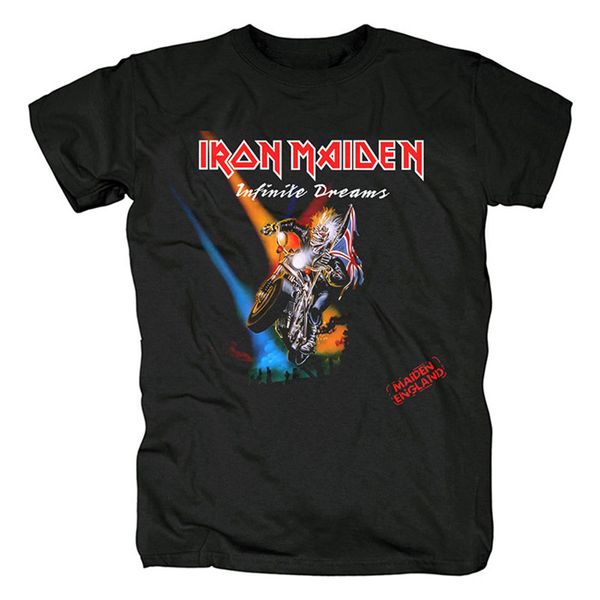 

официальная футболка iron maiden trooper обложка альбома логотип группы мужские хлопчатобумажные рубашки с коротким рукавом t0182, White