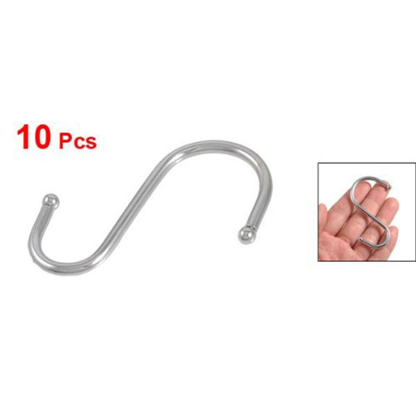 

10 pcs metal s shaped spoon pan pot hanging hooks hangers for kitchen