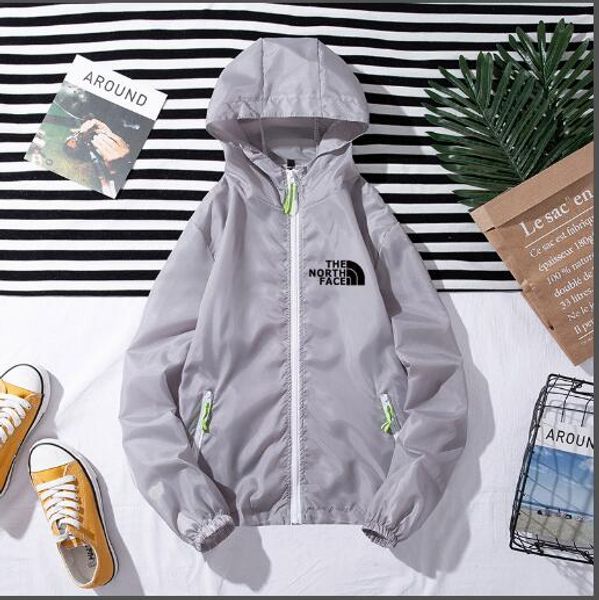 

d9 2020 мужчины женщины куртка пальто солнцезащитный крем одежда повседневная мужская одежда куртки топы с капюшоном белая ветровка уличная, White