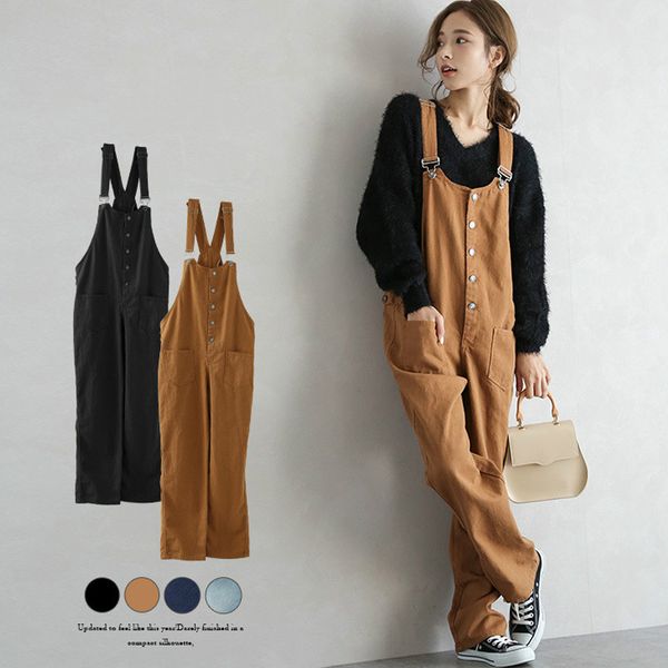 

lady new strap jumpsuit women 2020 long wild casual rompers womens personality loose jumpsuits, Black;white