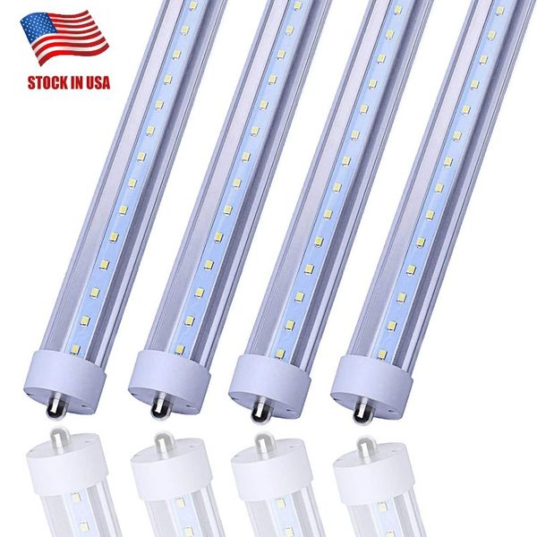 4000K Nature White 45W 8ft FA8 Single pin T8 LED Tube Light sostituire per l'aula ufficio AC100V-305V US Stock 25 pz / lotto