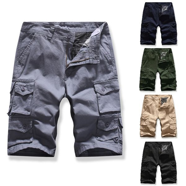 

tangnest men's multi-pocket board shorts summer 2019 new solid tooling shorts plus size thin casual outdoor beach pants mkd1651, White;black