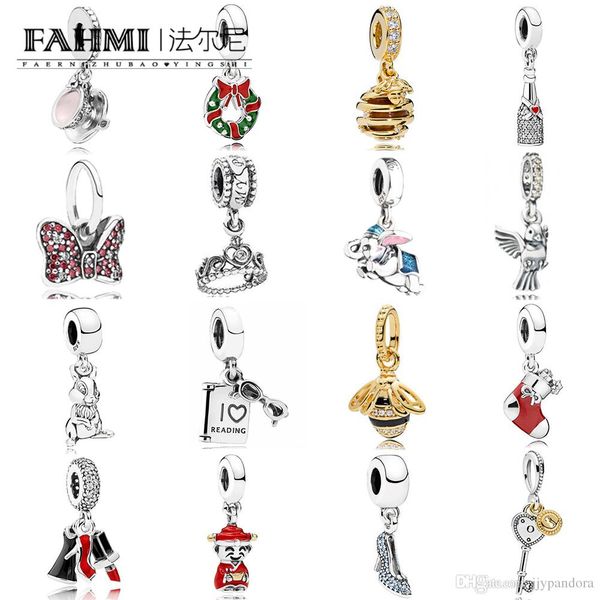 

fahmi 100% 925 sterling silver stringing queen bee sweet honey princess dress cup women glamour personality necklace pendant ing, Black