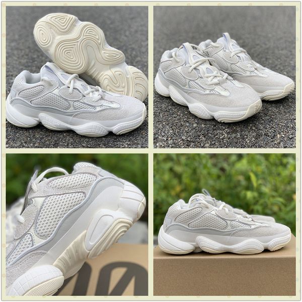 

500 bone white running shoes kanye west fashion designer mens women sneaker trainer sports shoes size36-47