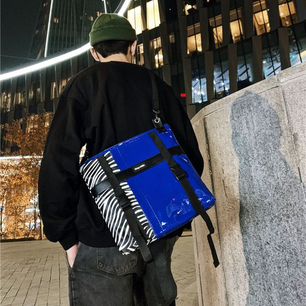 

ougger new hip hop стиль сумка street style zebra pattern сумка плеча пара персонализированных моды messenge