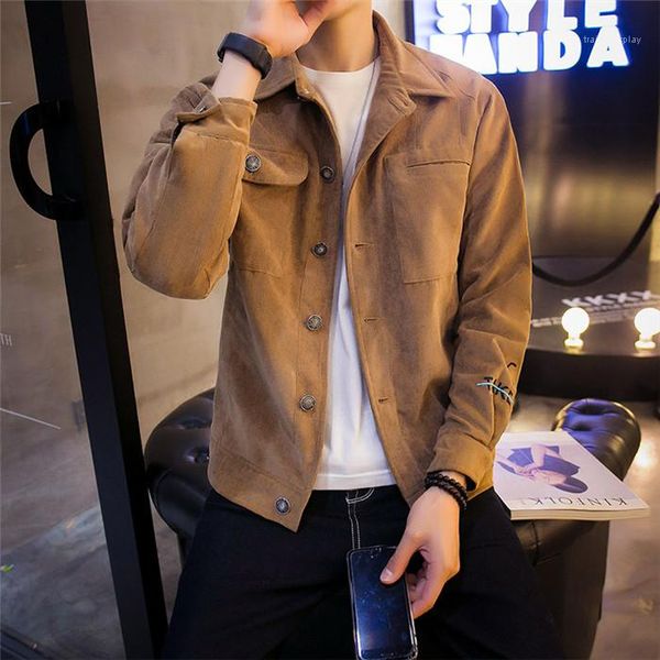 

casual male clothing designer mens spring jacket solid color lapel neck long sleeve fashion coats, Black;brown