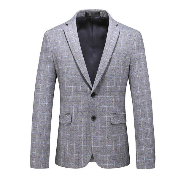 

mogu нового сплошной цвет мужские плед blazer две кнопки slim fit свадебное платье для мужской моды повседневные костюмы куртки размер 5xl, White;black