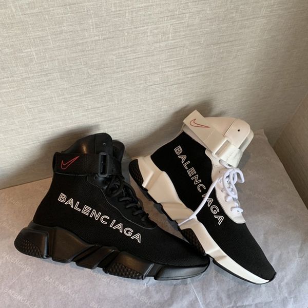 

french brand luxuries shoes with calfskin leather sneaker couples casual shoes fashion air basketball shoes with box -2, Black