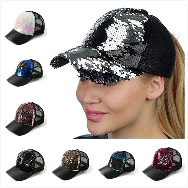 

women fashion sequin mesh adjustable baseball cap sequin, sun casual, street, spring, summer, fall hat outdoor, Blue;gray