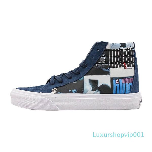 

designer sneakers hand painted blue for street wearing skateboarding sport shoes black white for men women casual canvas shoes c01 02