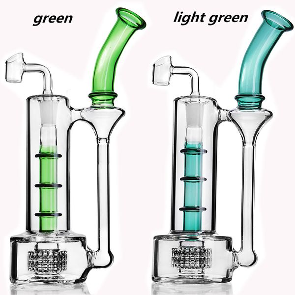 Hohe 31 cm dicke Glasbongs, Wasserpfeifen, Wasserpfeifen, berauschende Glasbohrinseln, einzigartige Bongs, Chicha Dabber-Shisha, mit 18 mm Banger