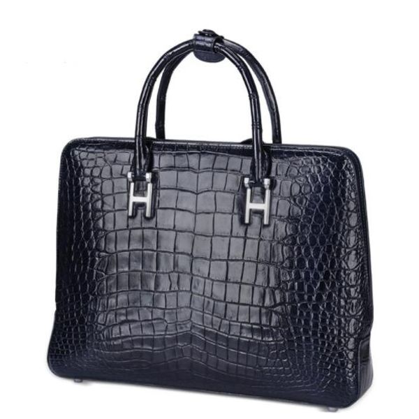 

yilunxi business high-end briefcase men's crocodile belly briefcase horizontal tote elite male bags customizable male bags