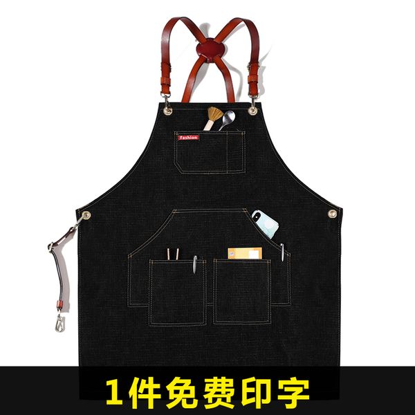 

apron custom printed denim work apron