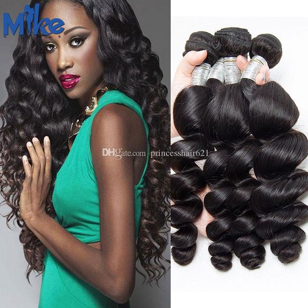 Mikehair Brazilian Loose Wave Human Hair Bundles Unprocessed