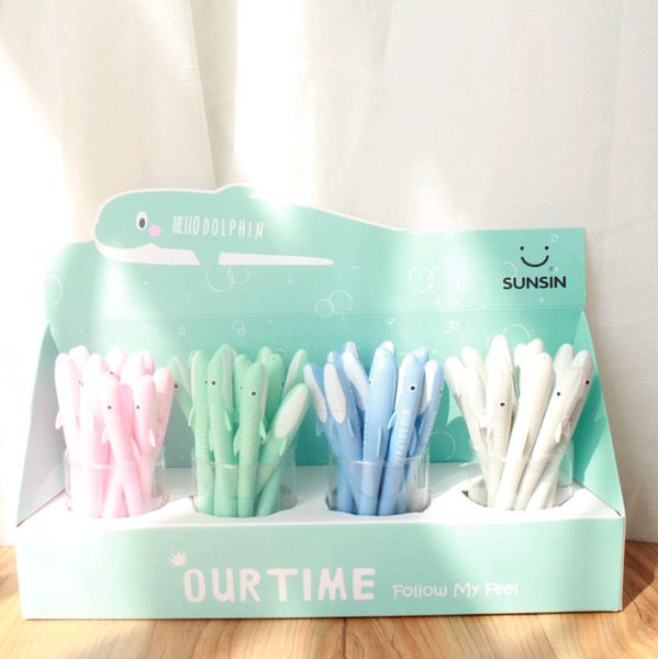 

cute dolphin gel pen ink marker pen school office supply escolar papelaria