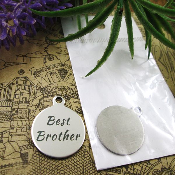 

40pcs--"be st brother"stainless steel charms more style for choosing diy charms pendants necklace, Bronze;silver