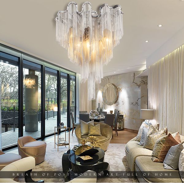 

vintage chandelier ac 220v chain silver chandelier modern creative pendant light fixture home decoration lighting for foyer dining room