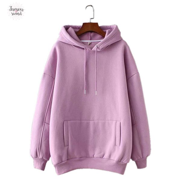 

женщины руно hoodie толстовки зима японская мода негабаритные дамы пуловеры карманный теплый куртка с капюшоном sd60 перевозка груза падения, Black