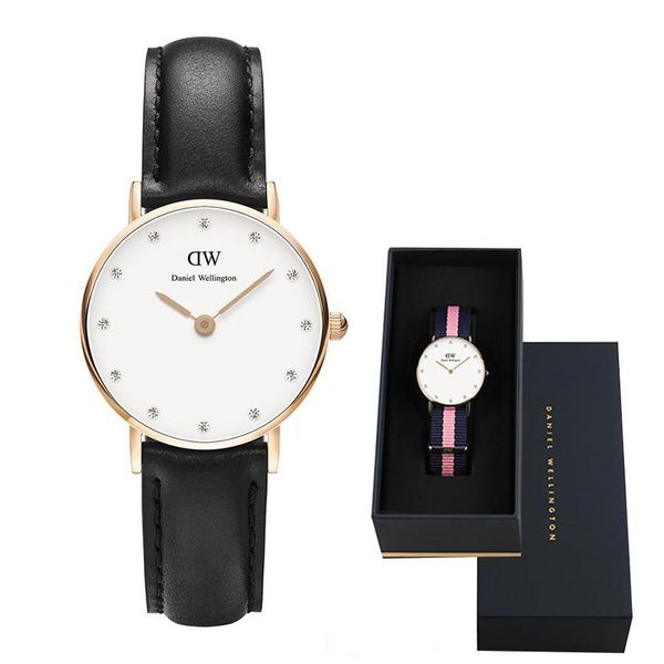 

DW Новая Мода Женщины Даниэль Веллингтон Часы Нейлон Кожаный Ремешок 26 ММ Бизнес С