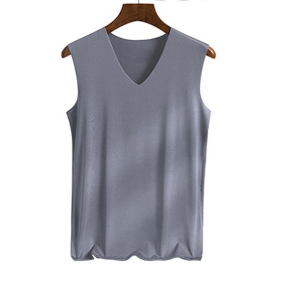 

men summer casual vest v-neck sleeveless tank solid fashion, White;black
