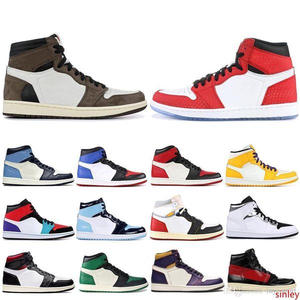 

лучшие продажи 1 high obsidian og travis баскетбольная обувь spiderman unc 1s топ 3 mens couture мужчины спорт дизайнер кроссовки кроссовки