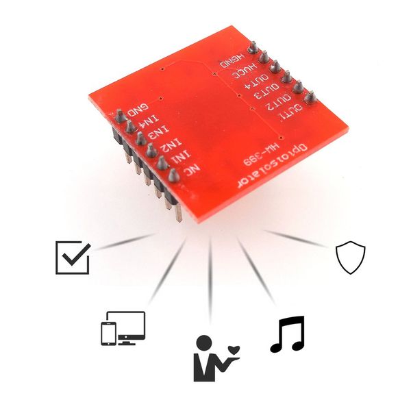 

4 way оптрон изоляции совет для arduino платы расширения высокий и низкий уровень оптрон изоляции модуля