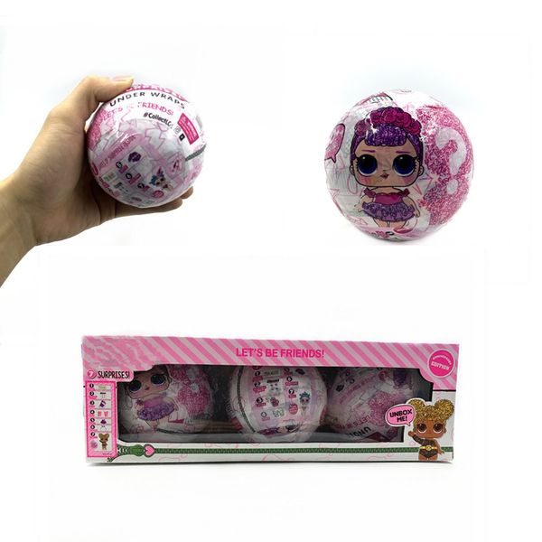 

10cm under wraps series ball limited edition white glitter doll action figures girls' christmas gift toy zx0021