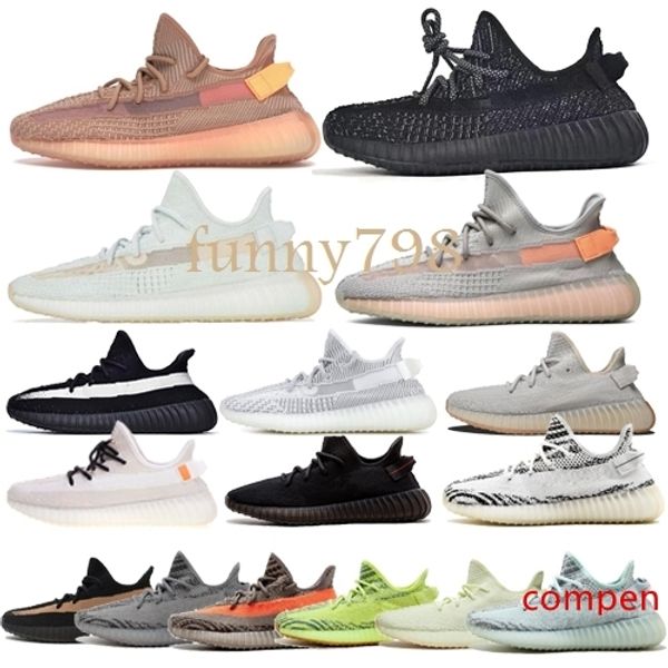 

luxury designer men and women v2 zebra static cream sesame kanye west og clay true form hyperspace 3m wave runner running shoes