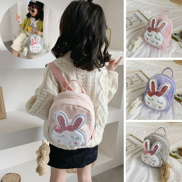 

дети детские малыши девочка мультфильм кролик рюкзак рюкзак обед школьная сумка
