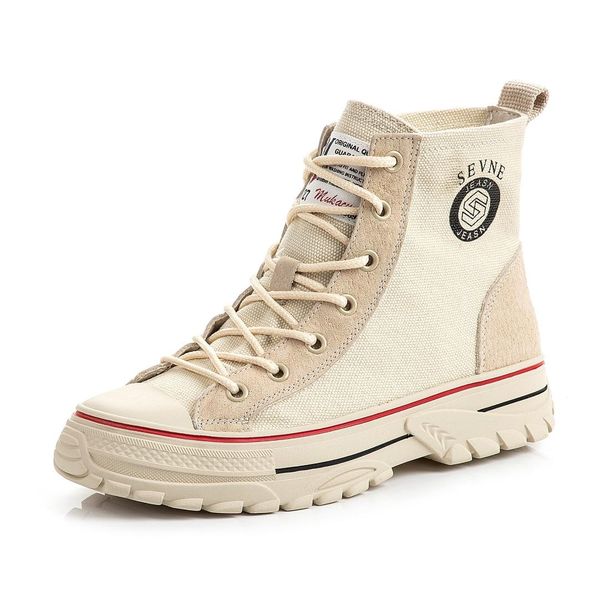

2019 latest fashion thick bottom flange boots woman leisure time short thick with chalaza canvas ing, Black