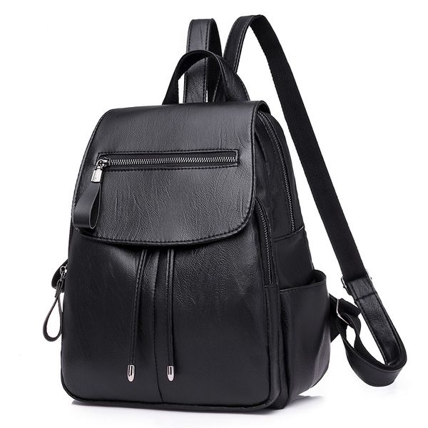 

pu leather backpack for women fashion school bags teenager girls casual women backpacks large capacity female travel zaino