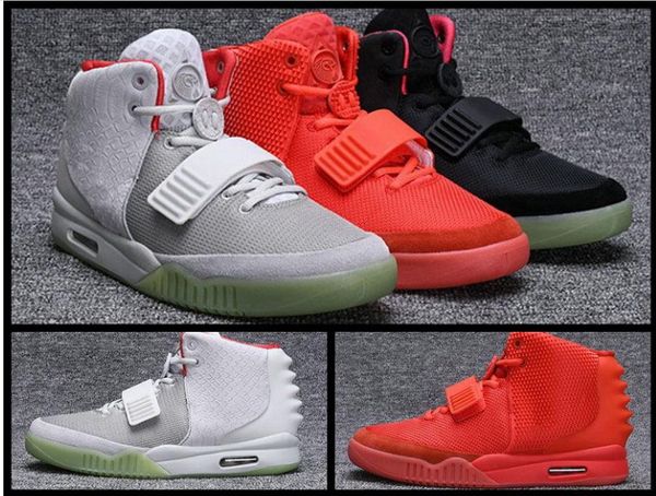 

new kanye west shoes nrg red octobers shoes gamma blue glow in the dark women and mens kanye west 2 casual shoes 8-12, Black