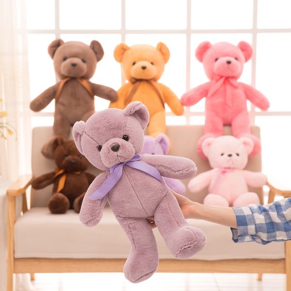 

10 color 35cm giant teddy bears baby plush toys stuffed animals dolls plush soft bowknot bear kids christmas gifts toys b1