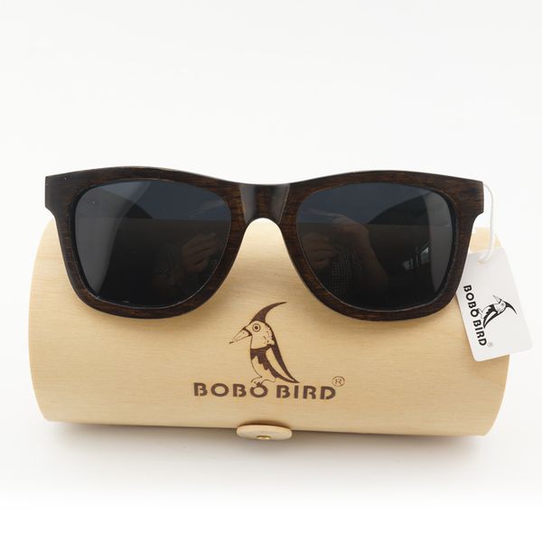 

bird wag005 100% nature bobo ebony wooden sunglasses polarized sun glasses male oculos de sol feminino fashion accessor ch01, Blue