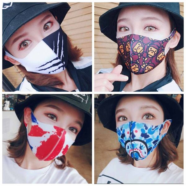 

унисекс стильные новые защитные маски для рта mascherine monkey camo printting взрослые респираторы пылезащитная ветрозащитная маска для лиц