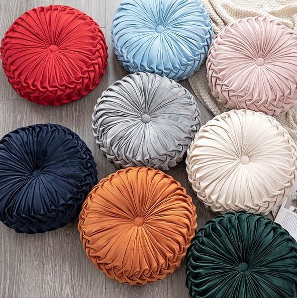 Round Pumpkin Baby Decorative Cushion For Sofa Chair Kids Room